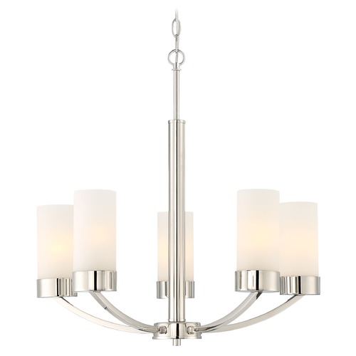 Denver Polished Nickel Chandelier by Nuvo Lighting