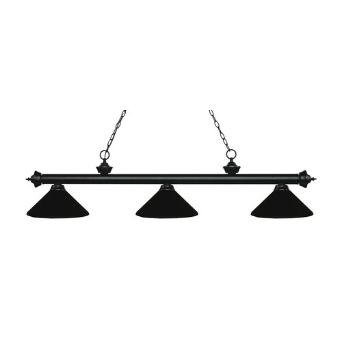 Riviera Matte Black Billiard Light by Z-Lite