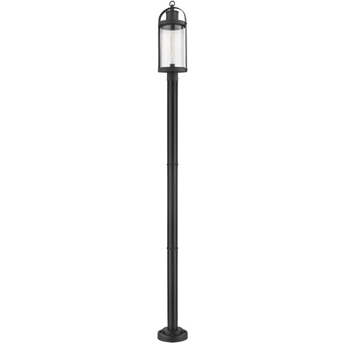 Roundhouse Black Post Light by Z-Lite