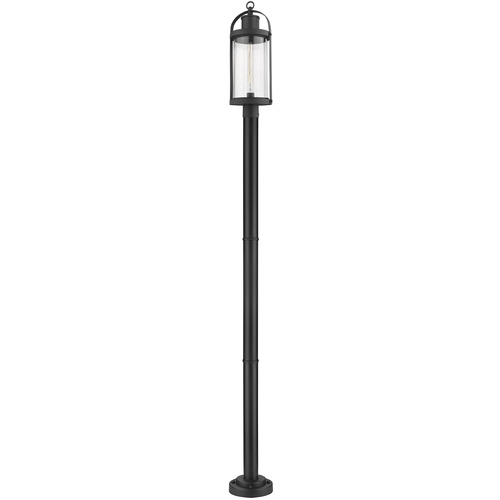 Z-Lite Roundhouse Black Post Light by Z-Lite 569PHB-567P-BK