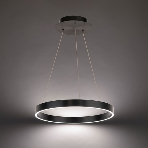 WAC Lighting Sirius 18-Inch LED Pendant in Black 3000K by WAC Lighting PD-81118-BK