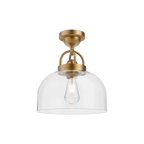 Alora Lighting Lancaster Aged Gold Semi-Flushmount Light