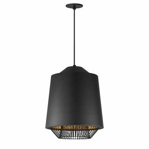 ET2 Lighting Phoenix 15.75-Inch LED Pendant in Black & Gold by ET2 Lighting E11392-BKGLD