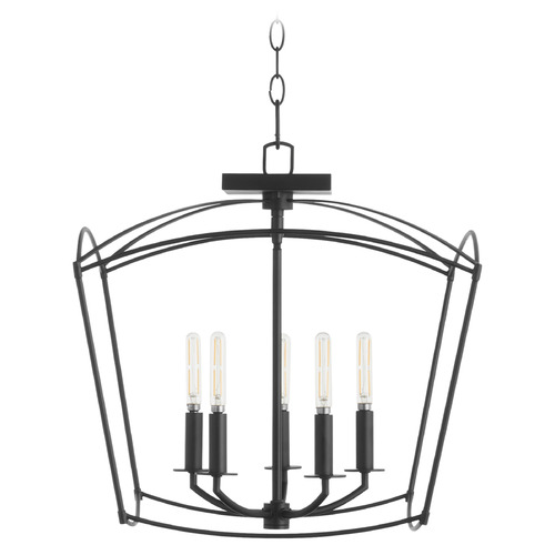 Mantle Matte Black Pendant by Quorum Lighting