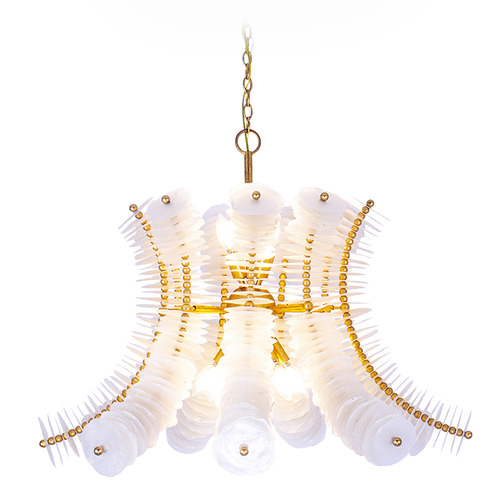 Kalco Lighting Gossamer Oxidized Gold Leaf Pendant Light