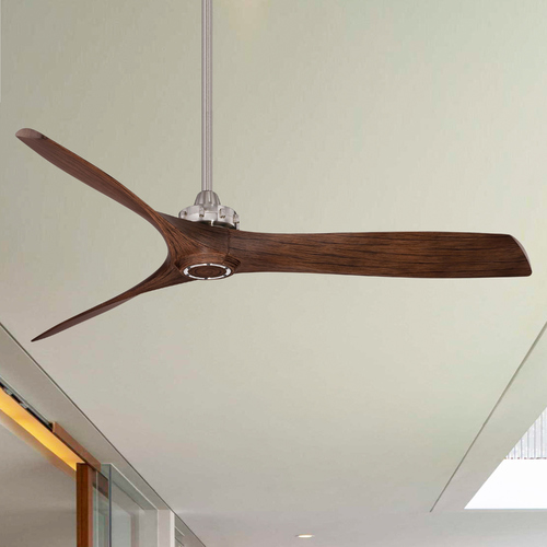 Minka Aire Aviation 60-Inch Fan in Brushed Nickel with Medium Maple Blades F853-BN/MM