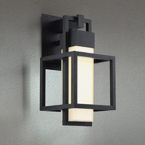Modern Forms by WAC Lighting Logic 16-Inch LED Outdoor Wall Light in Black by Modern Forms WS-W48816-BK
