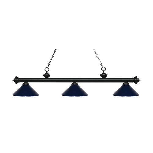 Riviera Matte Black Billiard Light by Z-Lite