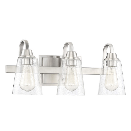 Grace Brushed Polished Nickel Bathroom Light by Craftmade Lighting