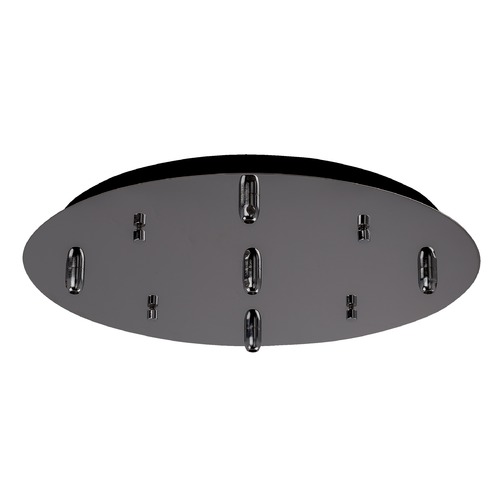 Multi-Port Canopy Black Chrome Ceiling Adaptor by Kuzco Lighting