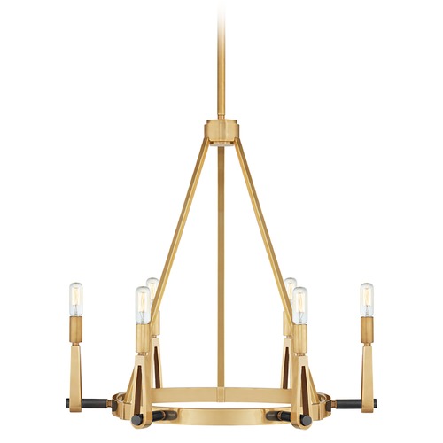 Visual Comfort Signature Collection Thomas OBrien Alpha Chandelier in Brass & Bronze by Visual Comfort Signature TOB5510HABBZ