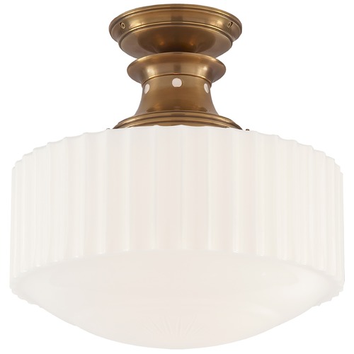 Visual Comfort Signature Collection Thomas OBrien Milton Road Flush Mount in Brass by Visual Comfort Signature TOB5150HABWG