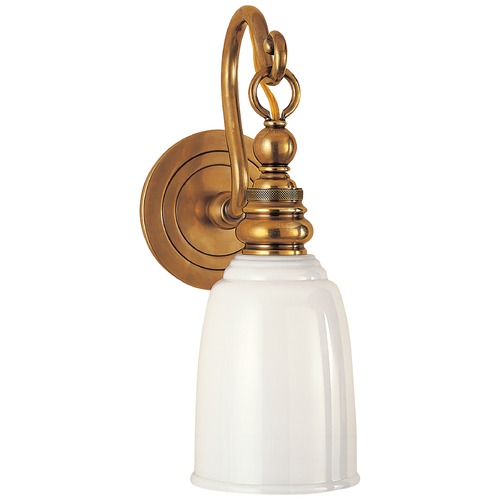 Visual Comfort Signature Collection E.F. Chapman Boston Sconce in Antique Brass by Visual Comfort Signature SL2934HABWG