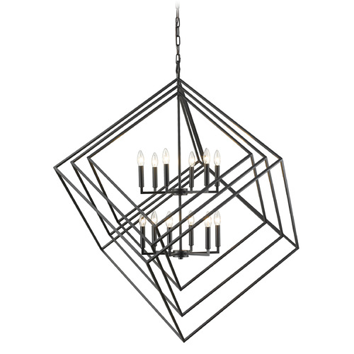 Z-Lite Euclid Matte Black Pendant by Z-Lite 457-12MB