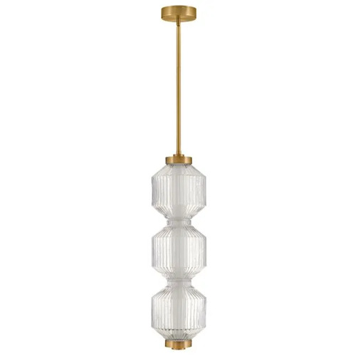 Fredrick Ramond Reign LED Convertible Pendant in Lacquered Brass by Fredrick Ramond FR41467LCB