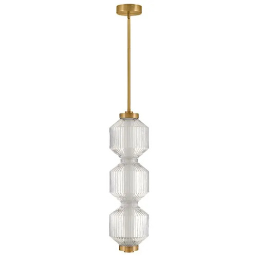 Reign LED Convertible Pendant in Lacquered Brass by Fredrick Ramond