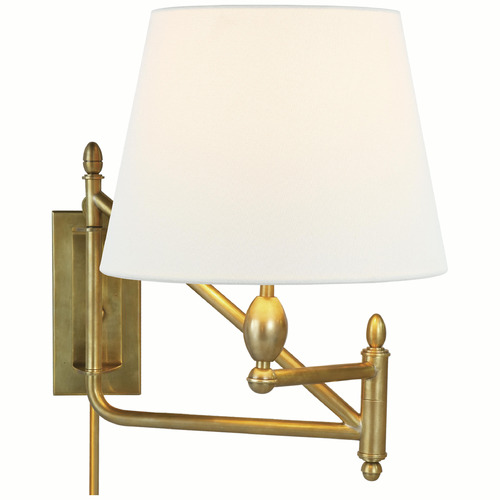 Visual Comfort Signature Collection Visual Comfort Signature Collection Thomas O'brien Paulo Hand-Rubbed Antique Brass Swing Arm Lamp TOB2203HAB-L