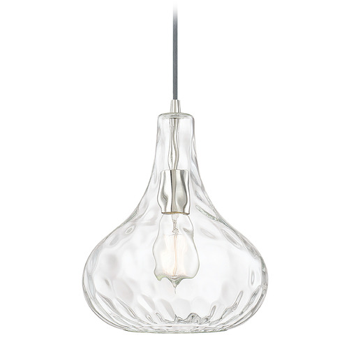 Capital Lighting River 9-In Water Glass Pendant in Polished Nickel by Capital Lighting 9B239A