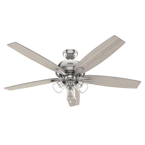 Hunter Fan Company Hunter Fan Company Dondra Brushed Nickel LED Ceiling Fan with Light 52348