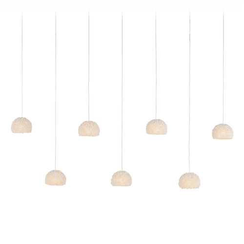 Currey and Company Lighting Currey and Company Virtu Silver Multi-Light Pendant with Bowl / Dome Shade 9000-1184