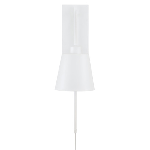 Capital Lighting Alden Matte White Plug and Cord Wall Lamp