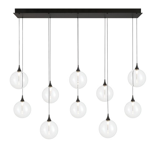 Lissa 47-Inch LED Linear Chandelier in Black by Eurofase Lighting