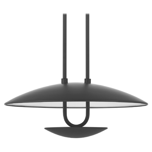 Hunter Fan Company Sunset Ridge Matte Black LED Pendant Light with Bowl / Dome Shade
