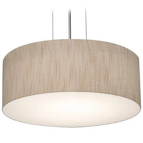 Afx Lighting Anton Satin Nickel Pendant Light with Drum Shade