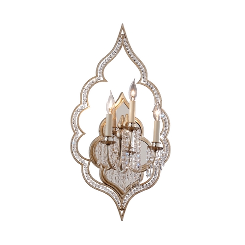 Bijoux Silver Leaf Sconce by Corbett Lighting
