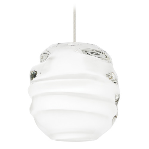 Visual Comfort Modern Collection Audra Mini Pendant in Nickel & White by Visual Comfort Modern 700TDADRWS