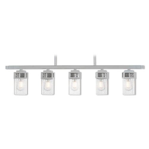 Livex Lighting Seeded Glass Island Light Chrome Livex Lighting 40594-05