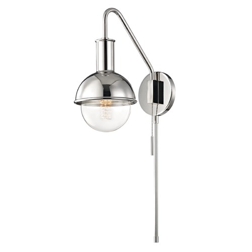 Riley Sconce in Polished Nickel by Mitzi by Hudson Valley