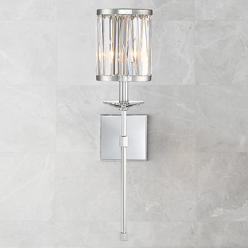 Ashbourne 26-Inch Wall Sconce in Chrome by Savoy House