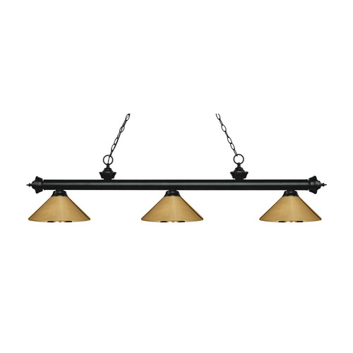 Riviera Matte Black Billiard Light by Z-Lite
