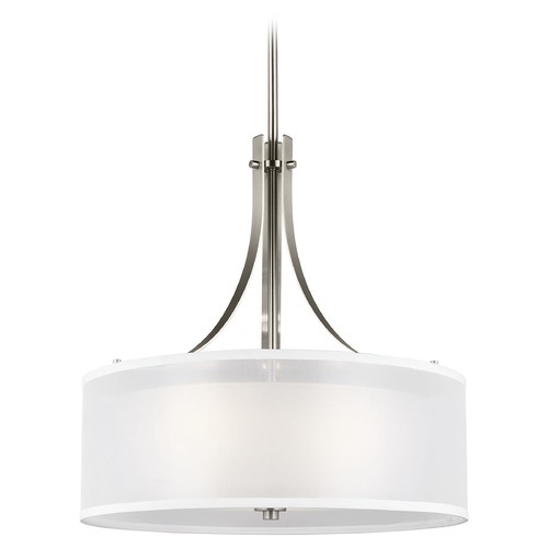 Generation Lighting Elmwood Park Brushed Nickel Pendant by Generation Lighting 6537303-962