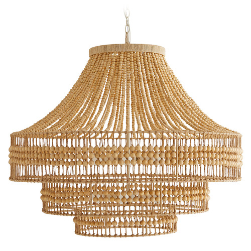 Tulane Chandelier in Natural Wood & Abaca by Arteriors Home