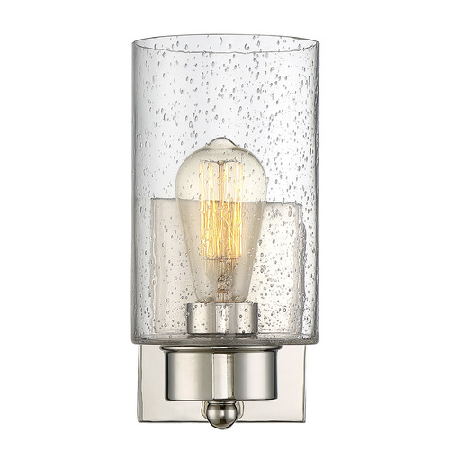 10.5-Inch Wall Sconce in Polished Nickel by Meridian