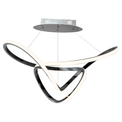 Perpetual 32-Inch LED Pendant in Black Chrome by ET2 Lighting