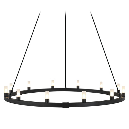 Matteo Lighting Cascadian Matte Black Chandelier
