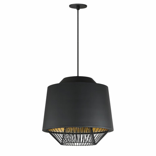 ET2 Lighting Phoenix 18.50-Inch LED Pendant in Black & Gold by ET2 Lighting E11394-BKGLD