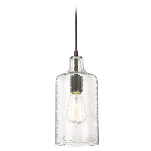 Capital Lighting Keller 5-Inch Organic Glass Pendant in Bronze by Capital Lighting 9B241A