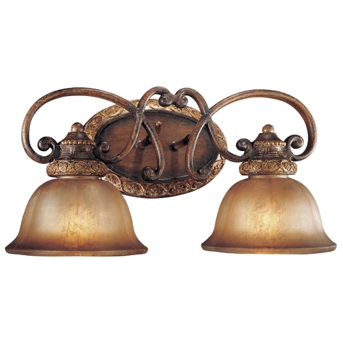 Bathroom Light with Brown Glass in Illuminati Bronze by Minka Lavery