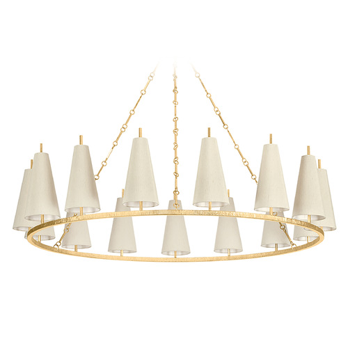 Corbett Lighting Tirana Vintage Gold Leaf Chandelier