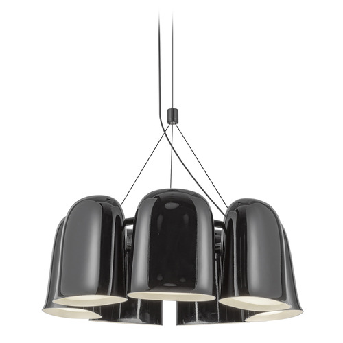 Kuzco Lighting Bell Glossy Black LED Mini-Chandelier
