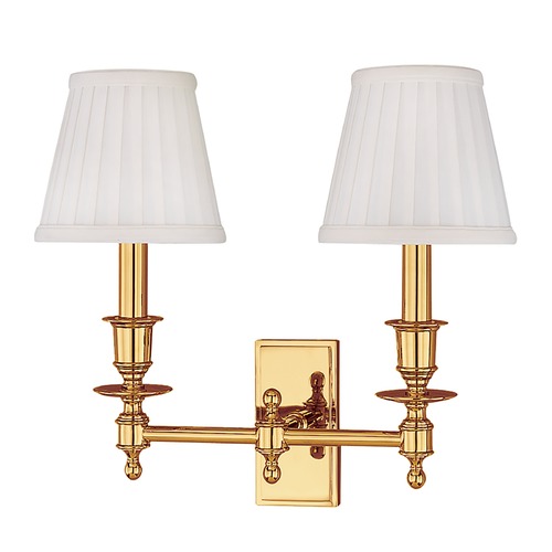 Ludlow Wall Sconce in Polished Brass by Hudson Valley Lighting