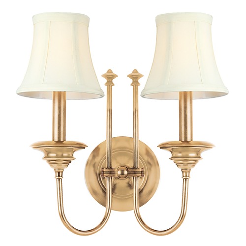 Yorktown Wall Sconce in Aged Brass by Hudson Valley Lighting