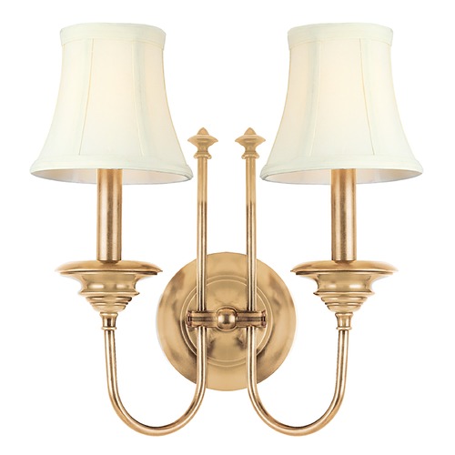 Hudson Valley Lighting Yorktown Wall Sconce in Aged Brass by Hudson Valley Lighting 8712-AGB