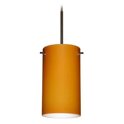 Besa Lighting Besa Lighting Stilo Bronze Mini-Pendant Light 1BT-440480-BR