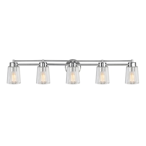 Design Classics Lighting Chrome Bathroom Light 706-26 GL1027-CLR