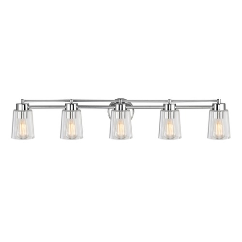 Design Classics Lighting Chrome Bathroom Light 706-26 GL1027-CLR